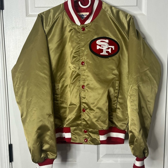 Chalk Line Jackets & Coats Vintage 98s Chalk Line Gold Satin Jacket